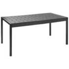 Beliani Garden Dining Table Bartica 154 Cm 84 Cm Black
