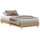 vidaXL Bed Frame No Mattress Artisan Oak 100X200 cm Engineered Wood