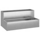 vidaXL Garden Planter Silver 100 X 60 X 45cm Stainless Steel