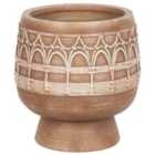 Beliani Plant Pot Cicuta 22cm Light Brown