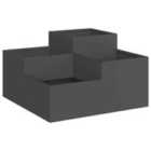 vidaXL Garden Planter Black 100 X 100 X 48cm Steel