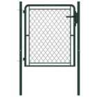 vidaXL Garden Gate Steel 100X75cm Green