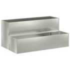 vidaXL Garden Planter Silver 100 X 60 X 45cm Galvanised Steel