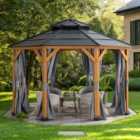 Sunjoy Curtain Set For Steel Gazebo -395Cm X 395Cm, Suitable For A102007903