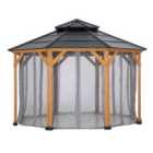 Sunjoy Netting Set For Steel Gazebo -395Cm X 395Cm, Suitable For A102007903