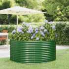 vidaXL Raised Bed Green 140x140x68cm Powder-coated Steel