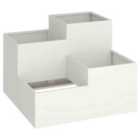 vidaXL Garden Planter White 80 X 80 X 60cm Steel