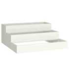 vidaXL Garden Planter White 90 X 90 X 35cm Cold-rolled Steel