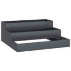 vidaXL Garden Planter Anthracite 90 X 90 X 35cm Cold-rolled Steel