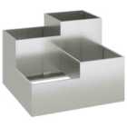 vidaXL Garden Planter Silver 80 X 80 X 60cm Stainless Steel