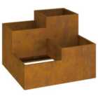 vidaXL Garden Planter Rusty 100 X 100 X 60cm Weathering Steel