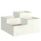 vidaXL Garden Planter White 80 X 80 X 48cm Steel
