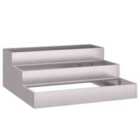 vidaXL Garden Planter Silver 90 X 90 X 35cm Stainless Steel