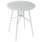 Beliani Bistro Table Taltal 64 Cm 64 Cm Metal Grey