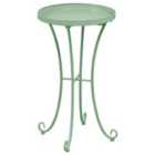 Beliani Garden Side Table Cavinia 40 Cm 40 Cm Metal Green