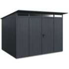 Hormann Berry Classic Pent Garden Building In Anthracite - Type 3 - Double Door - 10' X 9'