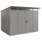 Hormann Berry Classic Pent Garden Building In Grey - Type 3 - Double Door - 10' X 9'