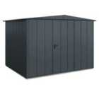 Hormann Berry Modern Apex Garden Building In Anthracite - Type 3 - Single Door- 10'6'' X 8'6''