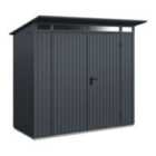 Hormann Berry Classic Pent Garden Building In Anthracite - Type 1 - Double Door - 8' X 5'