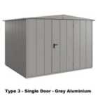 Hormann Berry Modern Apex Garden Building In Grey - Type 3 - Single Door -10'6'' X 8'6''