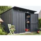 Hormann Berry Modern Pent Garden Building In Anthracite - Type 3 - Double Door - 10' X 9'