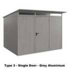 Hormann Berry Classic Pent Garden Building In Grey - Type 3 - Single Door - 10' X 9'