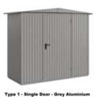 Hormann Berry Classic Apex Garden Building In Grey - Type 1 - Single Door - 8'6'' X 4'
