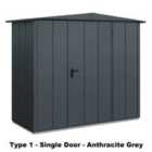 Hormann Berry Modern Apex Garden Building In Anthracite -type 1 - Single Door - 8'6'' X 4'