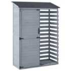 Beliani Tool Shed Cengio 130 Cm 57 Cm Grey