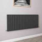 AICA Bathrooms Horizontal Flat Panel Radiator Central Heating Rad 600x1428mm Double Anthracite
