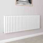 AICA Bathrooms Horizontal Oval Column Radiator Central Heating Rad 600x1593mm Double White