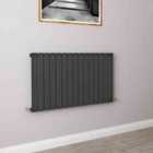 AICA Bathrooms Horizontal Flat Panel Radiator Central Heating Rad 600x1020mm Single Anthracite