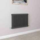 AICA Bathrooms Horizontal Traditional Cast Iron Style Radiator 600x830mm 2 Column Anthracite