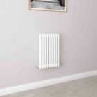 AICA Bathrooms Horizontal Traditional Cast Iron Style Radiator 600x425mm 2 Column White