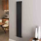 AICA Bathrooms Vertical Flat Panel Radiator Central Heating Rad 1600x272mm Single Black