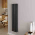 AICA Bathrooms Vertical Traditional Cast Iron Style Radiator 1500x380mm 3 Column Anthracite
