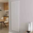 AICA Bathrooms Vertical Oval Column Radiator Central Heating Rad 1800x590mm Single White