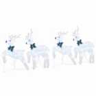 vidaXL LED Reindeers Ornaments 4 pcs Silver