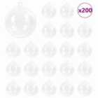 vidaXL Christmas Bauble Set 200 Pcs Transparent Ø 5cm Plastic