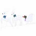 vidaXL LED Reindeers Ornaments 3 pcs Cold White (42012986)