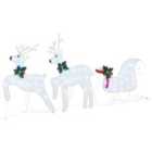 vidaXL LED Reindeers Ornaments 3 pcs Cold White (42012985)