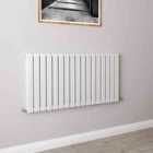 AICA Bathrooms Horizontal Flat Panel Radiator Central Heating Rad 600x1156mm Double White