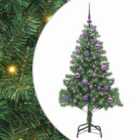 vidaXL Christmas Tree with 150 LEDs, Lilac Balls with Stand Green 150 cm PVC