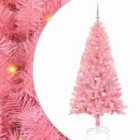 vidaXL Christmas Tree with 150 LEDs, Pink Balls with Stand Pink 150 cm PVC