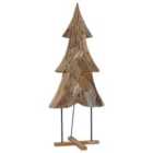 vidaXL Christmas Tree with Stand Brown 180 cm Solid teak wood