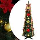 vidaXL Artificial Christmas Tree With 100 Leds Green 155cm Pvc
