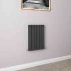AICA Bathrooms Horizontal Flat Panel Radiator Central Heating Rad 600x408mm Double Anthracite
