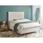 Beliani Ottoman Bed Boucle SEZANNE 140 x 200 cm (EU Double) Off-White