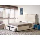 Beliani Bed with Storage Drawers Boucle SARDENT 140 x 200 cm (EU Double) Off-White