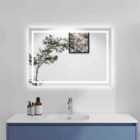 AICA Bathrooms 1400x700mm Bathroom Mirror Dimmable LED With Anti-Fog[IP44 Rated] Illuminated Backlit Wall Mounted Vanity Mirror,Touch Sensor Switch,Rectangular